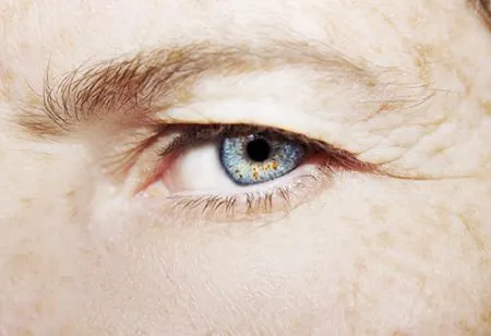 closeup of a person's eye